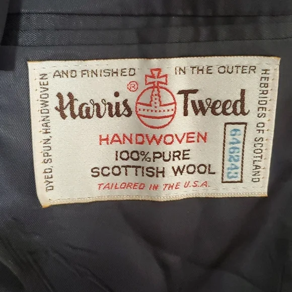 Vintage Adam Row Harris Tweed Wool Blazer